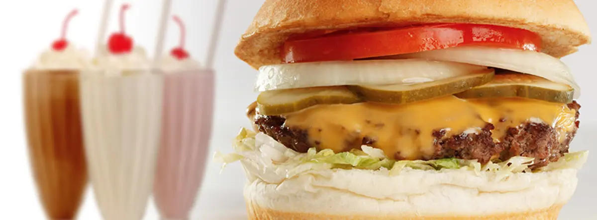 burger and shakes at Cheeburger