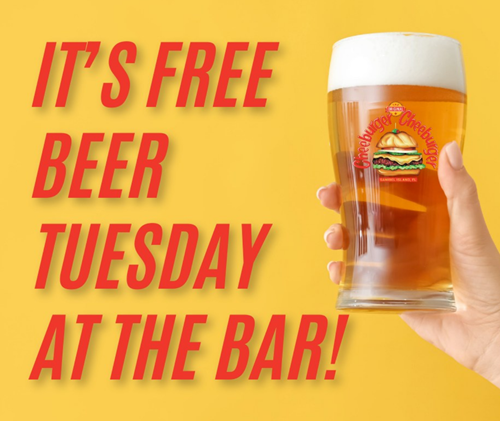 Free Beer Tuesday at Cheeburger Cheeburger