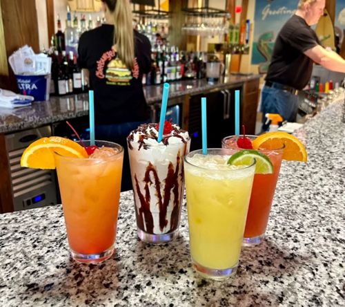 shakes and cocktails at Cheeburger Cheeburger